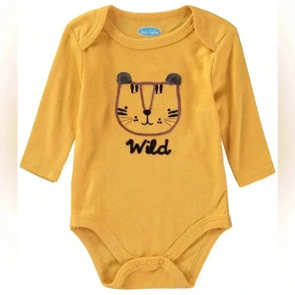 Bon Bebe Baby Boys 6-9 Months Tiger Bodysuit Plush Pant Set With Hat - Picture 2 of 11